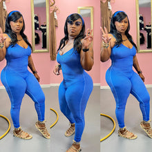Load image into Gallery viewer, Faded Jumpsuit with headband