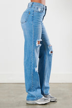 Load image into Gallery viewer, Distressed Wide Leg Jeans