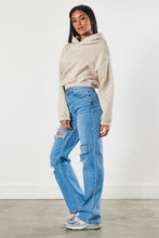 Load image into Gallery viewer, Distressed Wide Leg Jeans