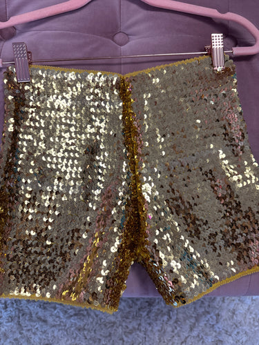 Gold Sequins Shorts