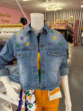 Load image into Gallery viewer, Denim Mardi Gras Jacket