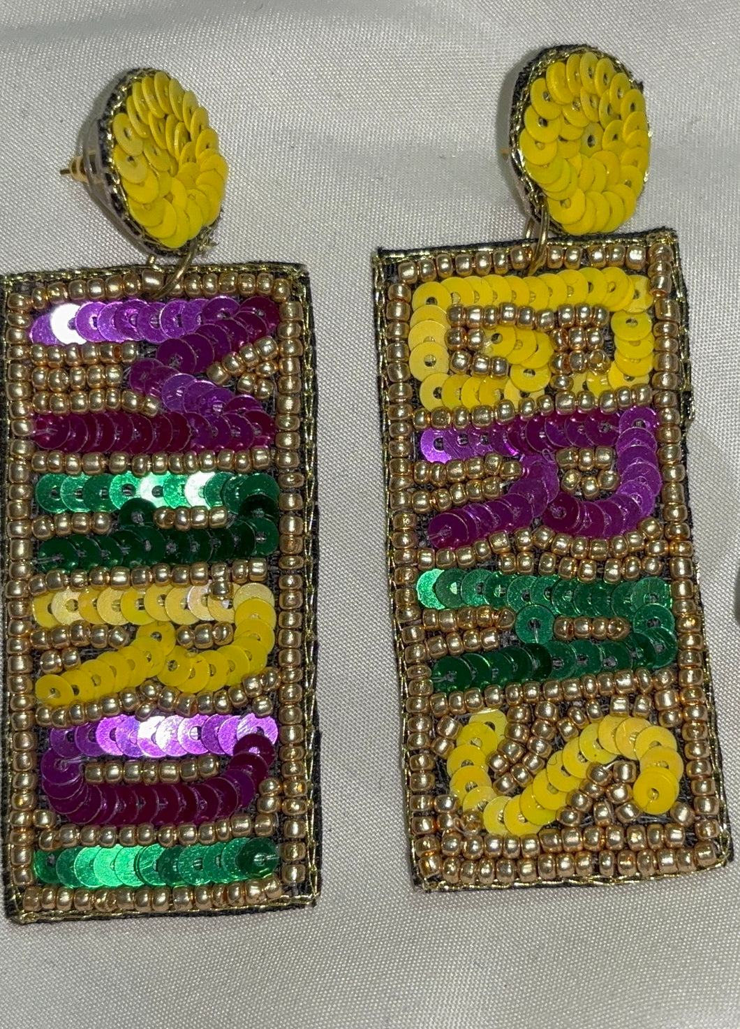 Mardi Gras Sequins Earrings