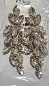 Crystal Leaf Earrings