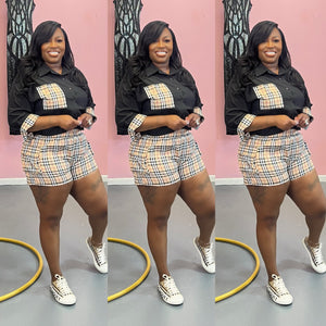 Berry Black Short Set