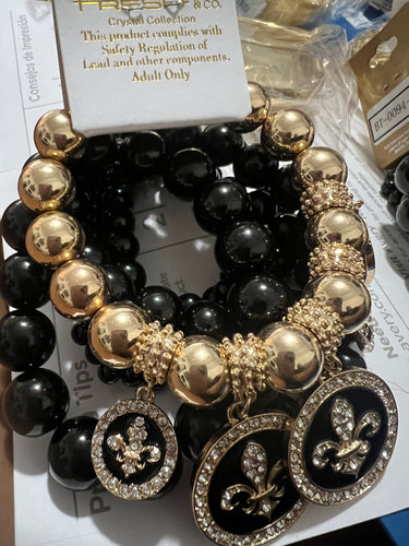 Fleur De Lis Bracelet Set