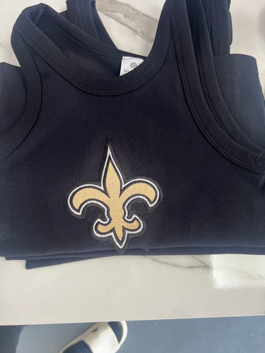 Black Tank With Saints