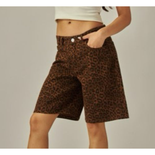 Leopard Jorts