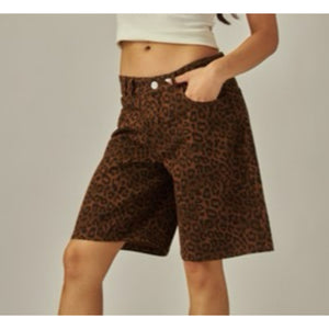 Leopard Jorts