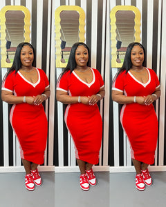 3 Stripes Fitted Dress