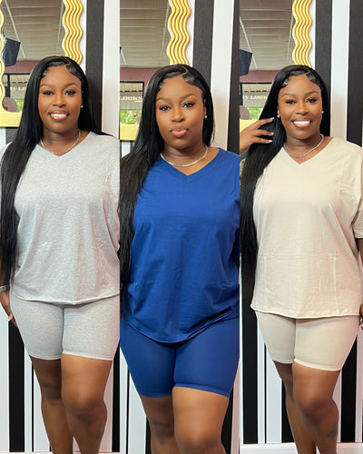 Vneck Short Set