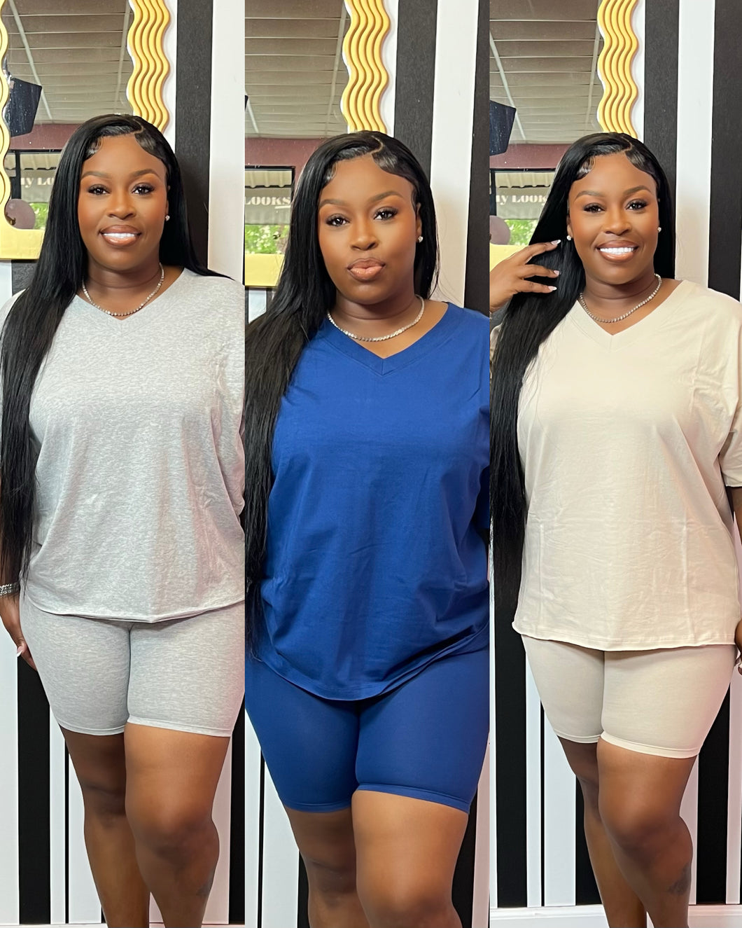 Vneck Short Set